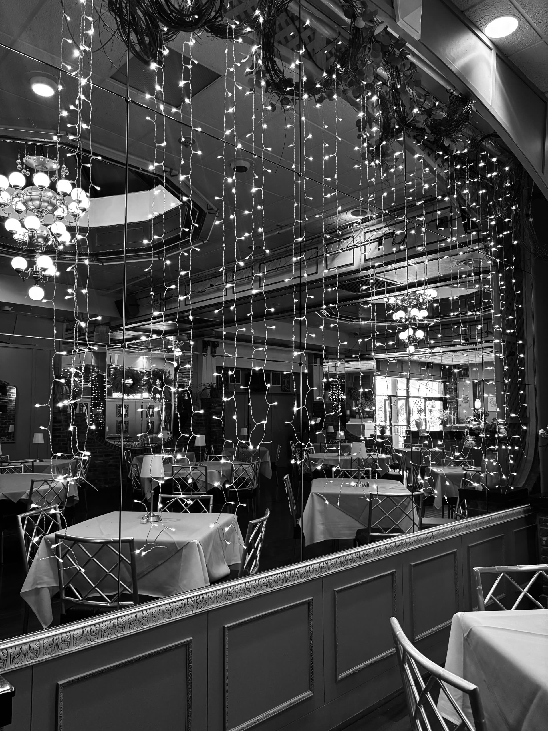 A beautifully set table at Adelina's Restaurant awaiting guests